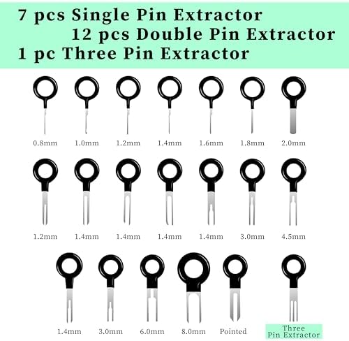 41-Piece Terminal Removal Tool Kit, Electrical Connector Depinning Pin Extractor Set