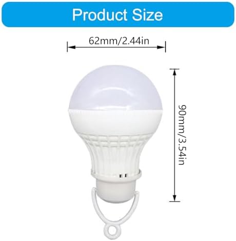 Rechargeable LED Camping Light Bulb, USB Hanging Tent Lantern for Outdoor & Outages