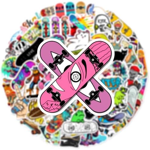 50-Pc Graffiti Vinyl Sticker Pack, Waterproof Decals for Laptop, Skateboard, Water Bottle