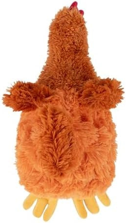 Best Pet Supplies Crinkle Squeaky Plush Dog Toy, Chicken, Brown