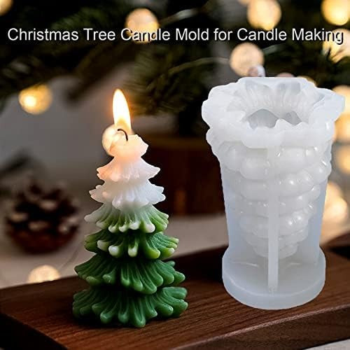 3D Christmas Tree Silicone Candle Mold for Soap, Resin and Epoxy Crafts