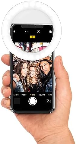 Bower Clip-On Selfie Ring Light for Phone, 36 LED Rechargeable Mini Light for Video Calls