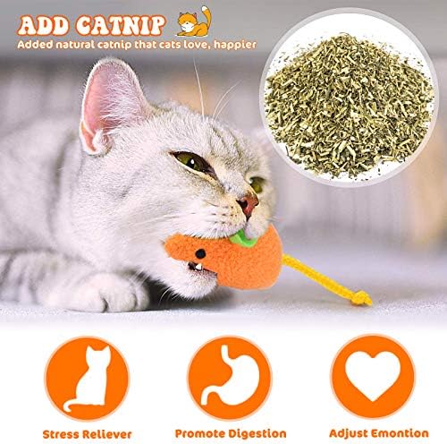 6-Piece Catnip Plush Mouse Cat Toys, Chew Toys with Catnip Filler