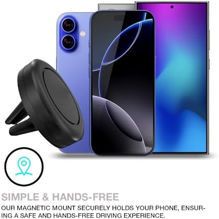 4-Pack Magnetic Air Vent Car Phone Mounts, 360 Degree Rotating Universal Holders