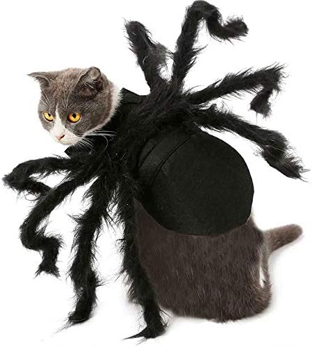 Spider Halloween Costume for Small Dogs and Cats, Felt with 8 Furry Legs