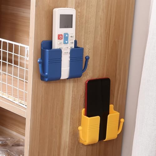 4-Pack Adhesive Wall Mount Phone Holders, Bedside Charging and Remote Stands