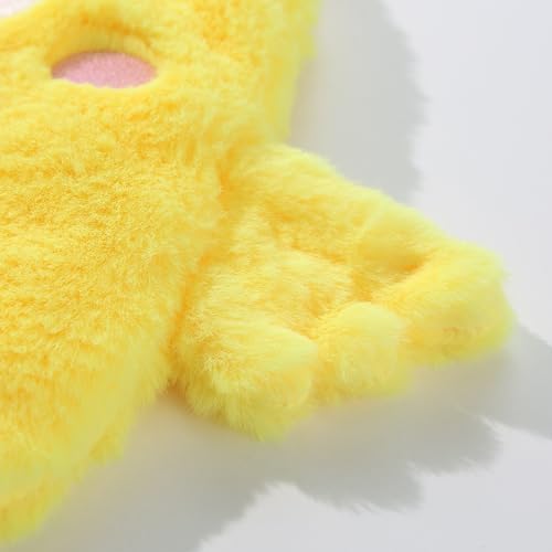 Crinkle Chicken Dog Toy, 14 Inch No-Stuffing Squeaky Plush