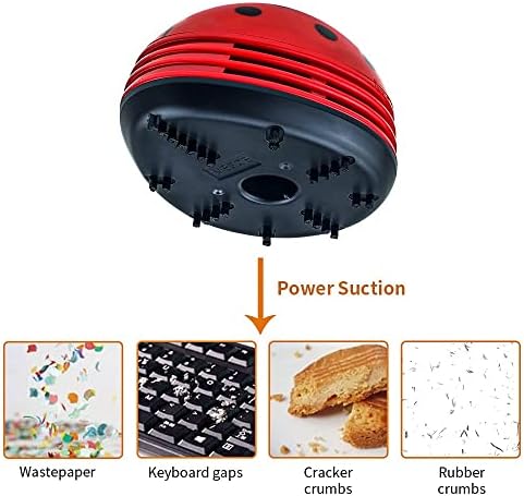 Mini Desktop Vacuum Cleaner, Cute Portable Table Dust Sweeper for Desk, Keyboard & Crumbs