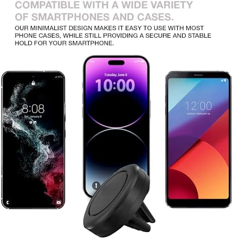 4-Pack Magnetic Air Vent Car Phone Mounts, 360 Degree Rotating Universal Holders