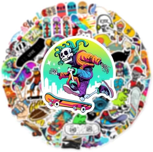 50-Pc Graffiti Vinyl Sticker Pack, Waterproof Decals for Laptop, Skateboard, Water Bottle