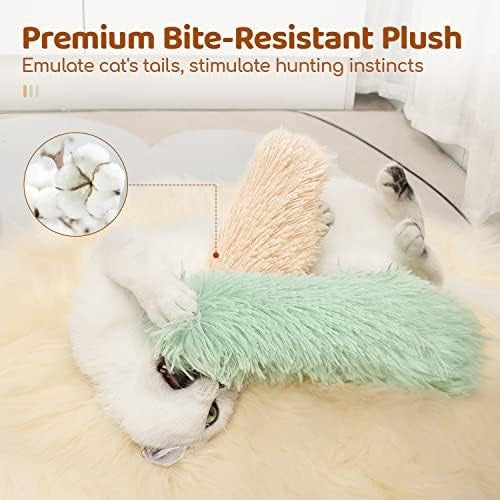 Potaroma Catnip Kicker Pillow Cat Toys, 3-Pack, Plush Indoor Cat Toys