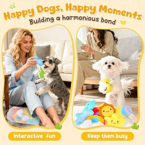 9-Pack Squeaky Dog Toys for Small Dogs and Puppies with Storage Bag