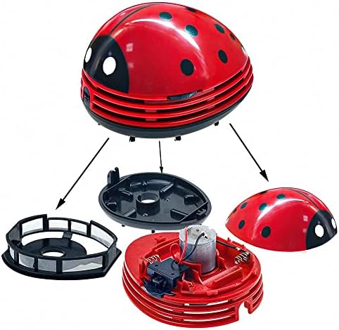 Mini Desktop Vacuum Cleaner, Cute Portable Table Dust Sweeper for Desk, Keyboard & Crumbs