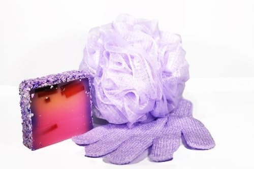 Linda Exfoliating Bath Gloves, Pack of 4 for Shower and Body Scrubbing