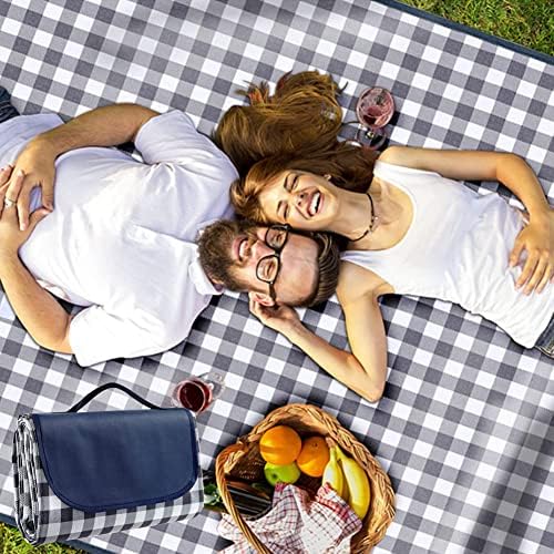 Outdoor Picnic Blanket, Foldable Waterproof Sand Beach Mat, 80 x 60 Inch