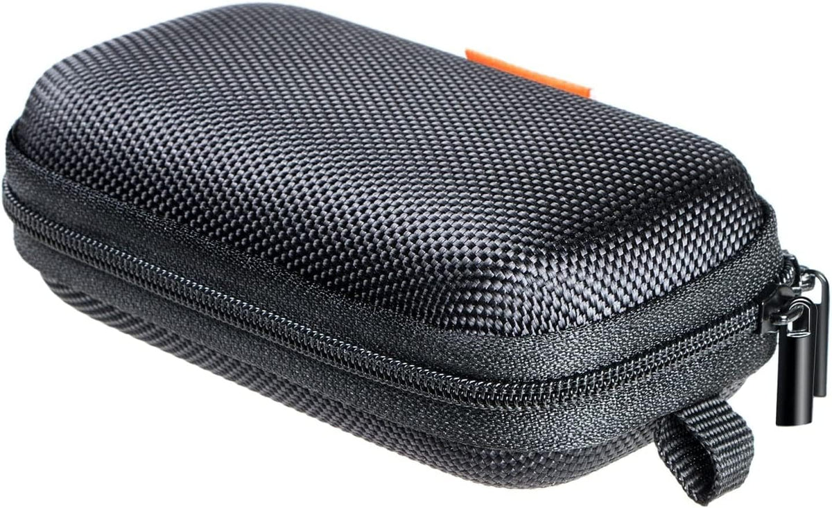 GLCON Small Hard EVA Earbud Case, Zipper Carrying Pouch with Mesh Pocket for Cables