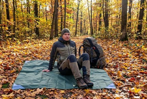 Compact Waterproof Pocket Picnic Blanket, 55 x 79 Inch Lightweight Camping Tarp
