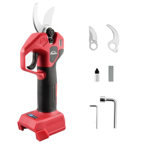 AUTOJARE Brushless Cordless Pruning Shears for Milwaukee 18V, LCD, SK5 Blades (No Battery)