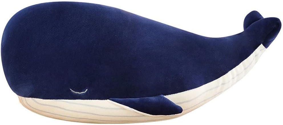 MUPI Whale Plush Pillow, Blue, 18 Inch Stuffed Animal