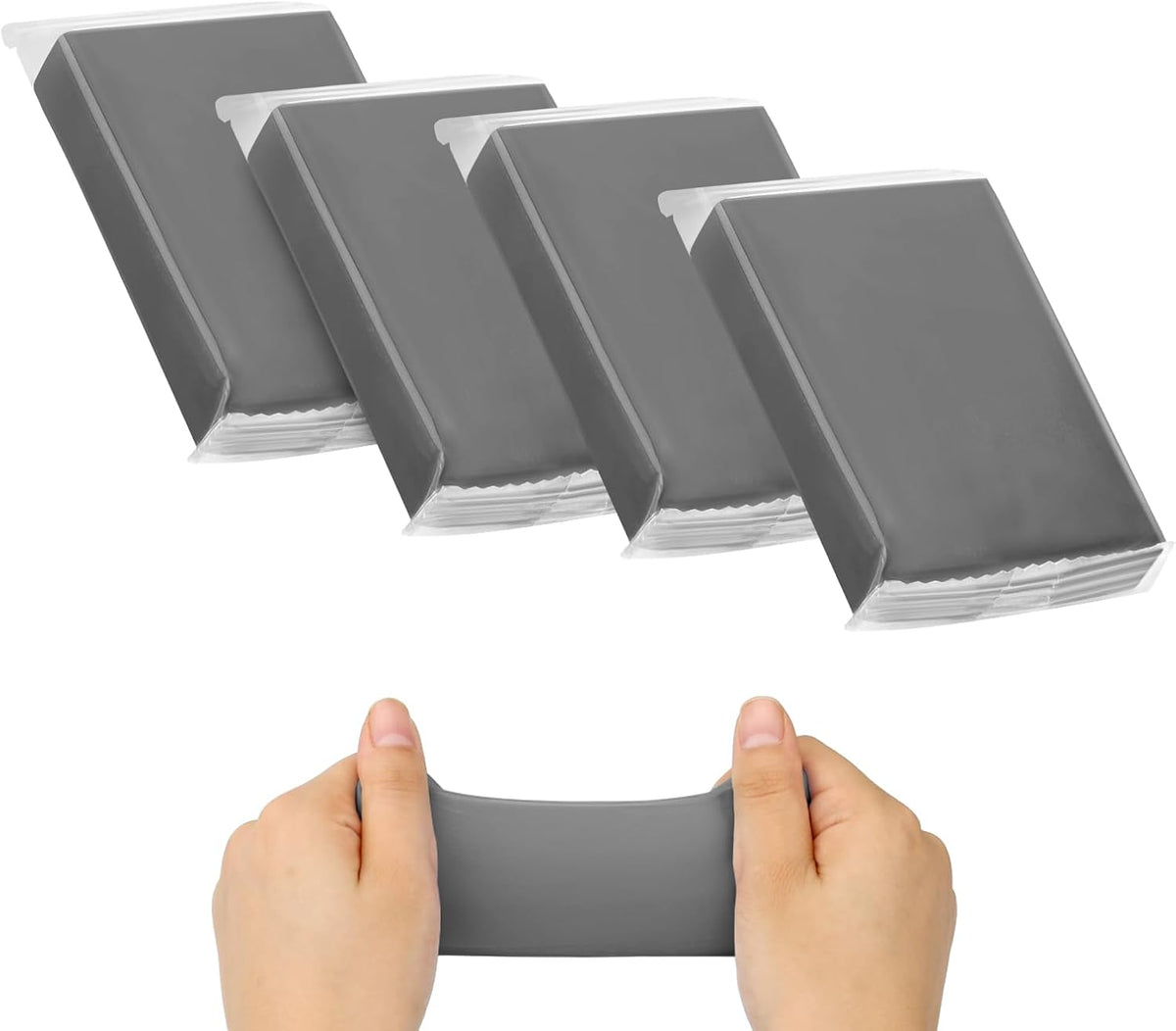 Car Clay Bar 4-Pack, 4 x 100g Detailing Clay for Paint, Glass and Chrome