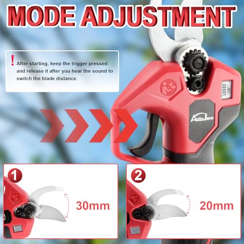 AUTOJARE Brushless Cordless Pruning Shears for Milwaukee 18V, LCD, SK5 Blades (No Battery)