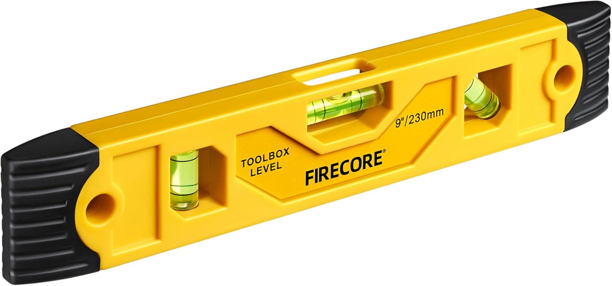 9-Inch Magnetic Torpedo Level with 3 Bubble Vials (45, 90 and 180 Degrees)