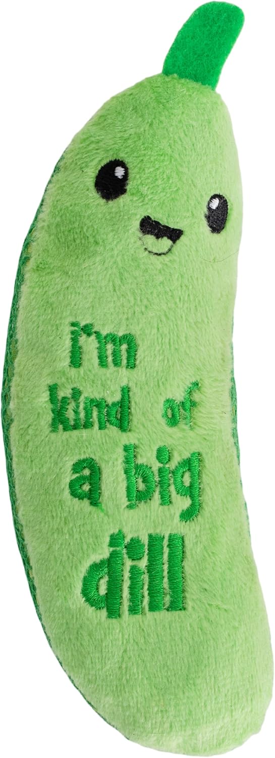 Catstages Crunchy Pickle Kicker Cat Toy, Catnip and Dental Mesh, 6.5 Inch