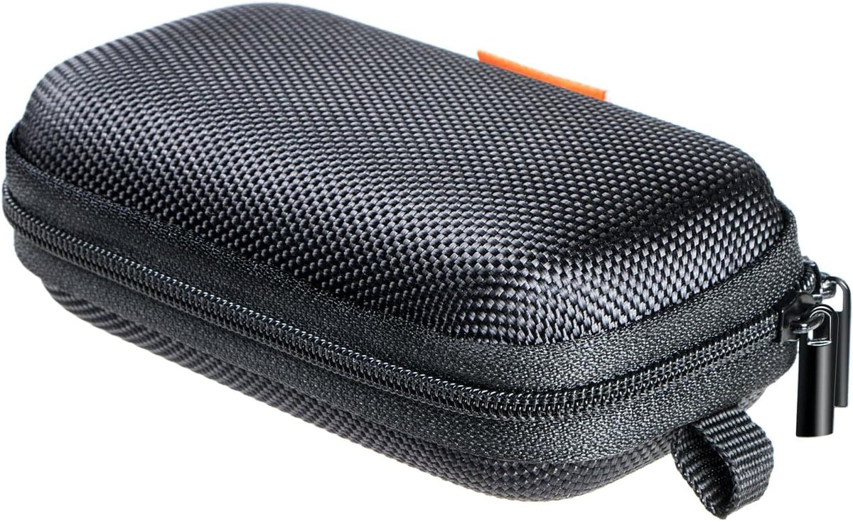 GLCON Small Hard EVA Earbud Case, Zipper Carrying Pouch with Mesh Pocket for Cables