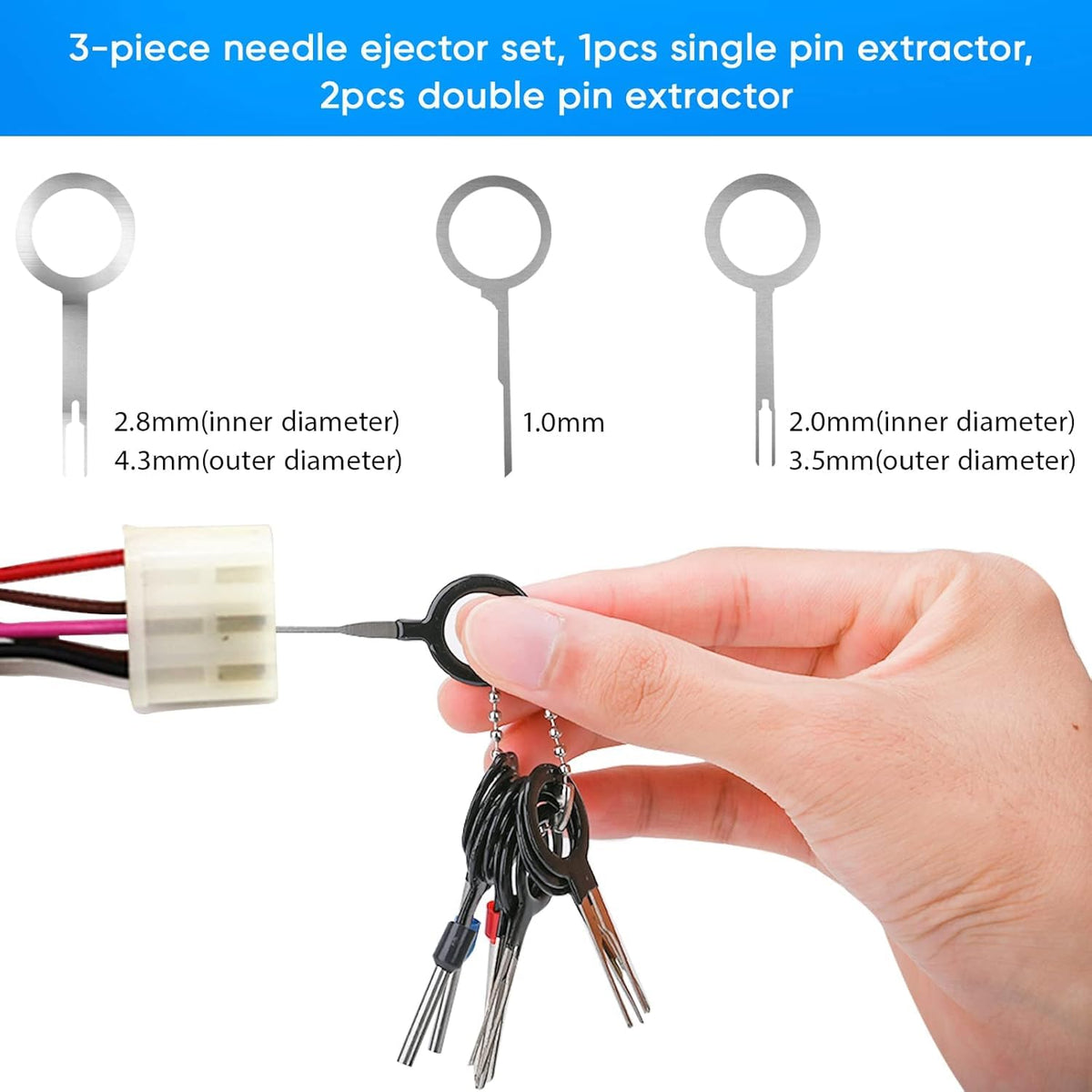 Wire Repair Starter Kit: 100 Heat Shrink Butt Connectors 22-10 AWG + 82 Pc Terminal Pin Removal Tool Set