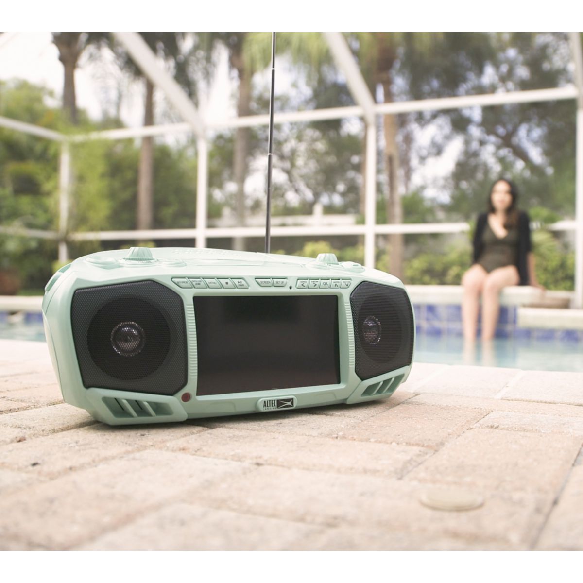 Altec Lansing 7" TV Streaming Bluetooth Boombox with DVD, CD & FM Radio, HDMI