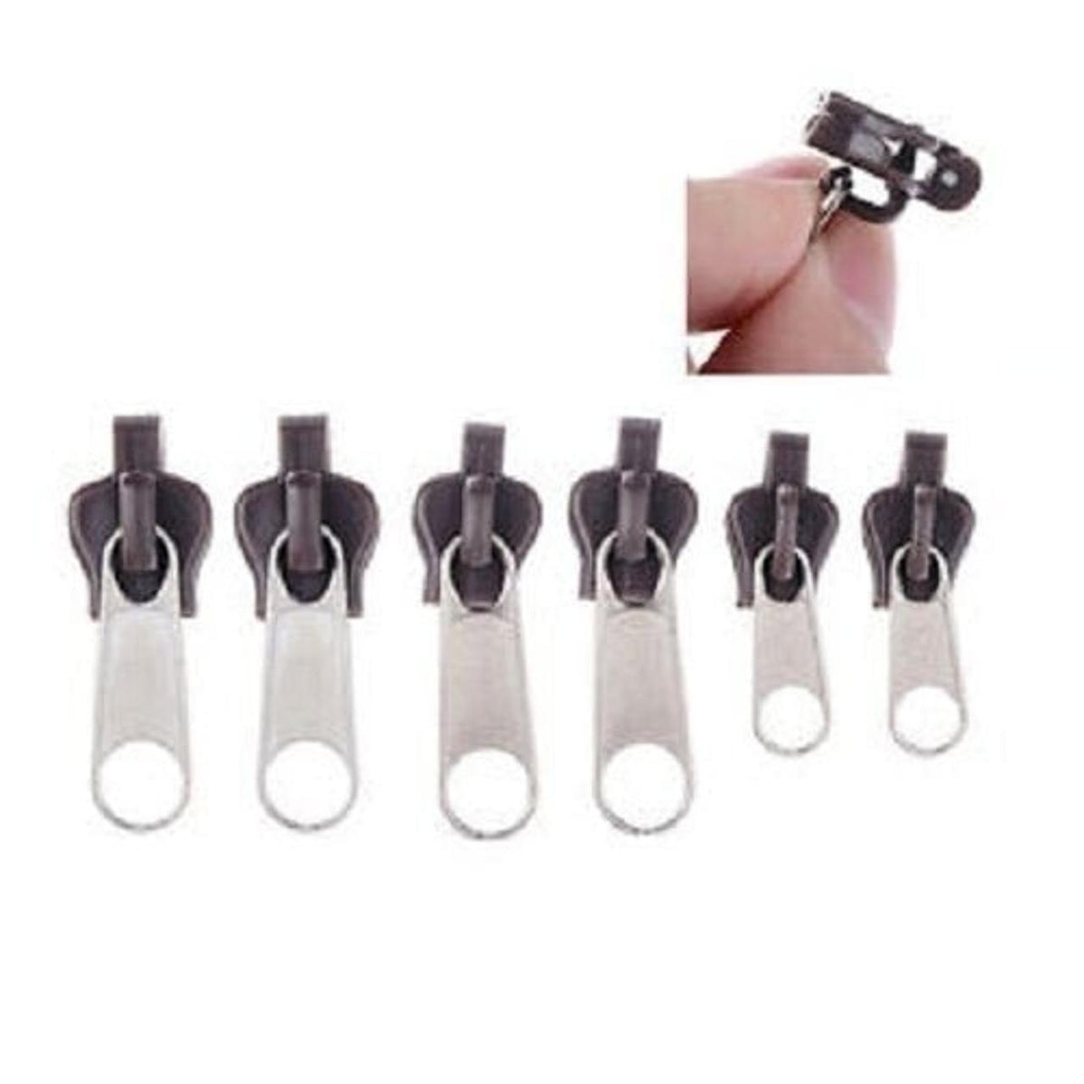 Jacket & Gear Repair Kit: 6 Zipper Slider Replacements + 8 Nylon Repair Patches