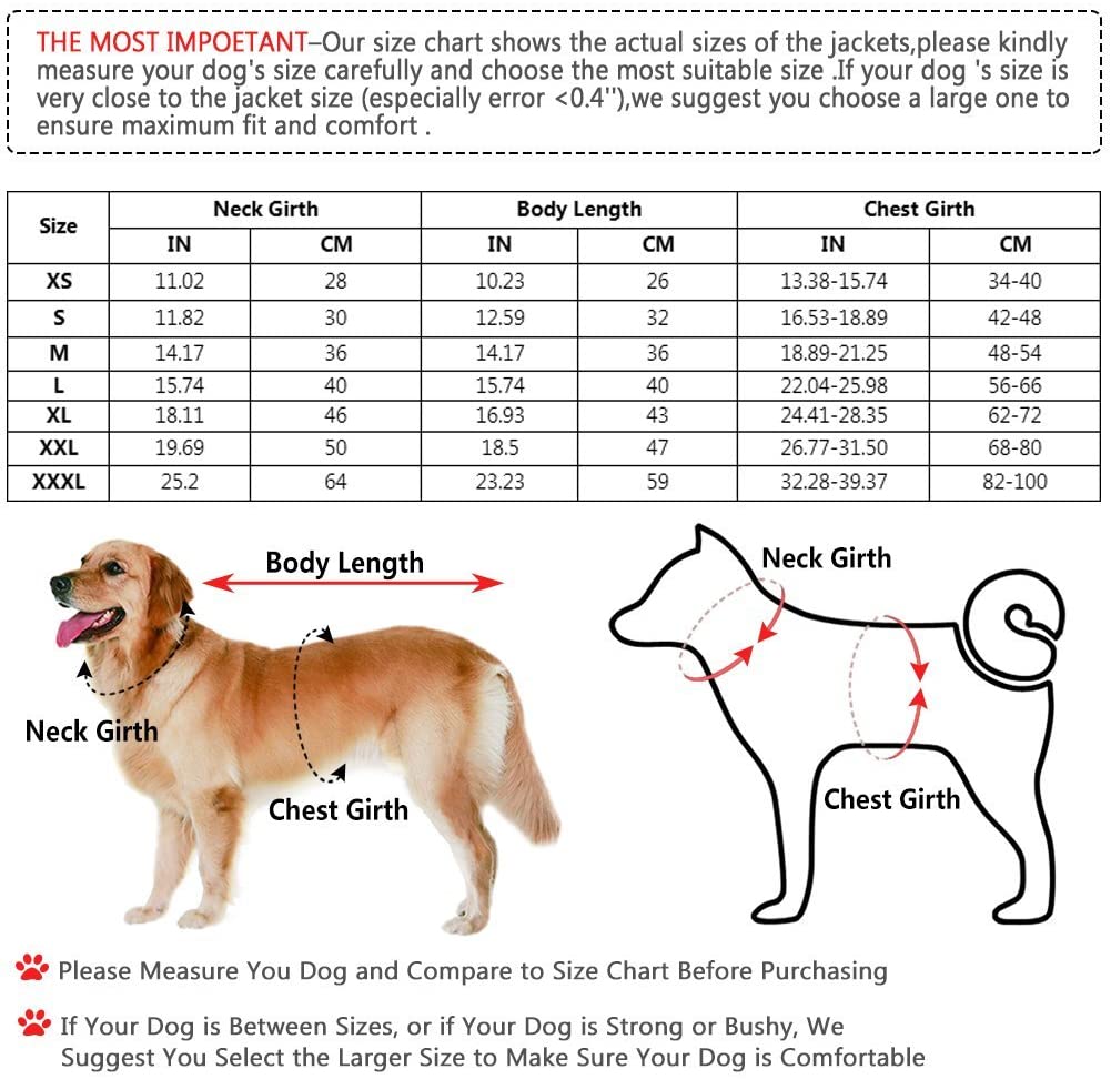 MIGOHI Dog Jackets for Winter Windproof Reversible Dog Coat for Cold Weather