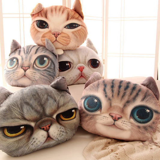 3D Cat Type Decorative Cushion Pillow